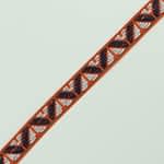 Band Indian Base Orange -Offwhite - Grau/Blaue Koralli 1.5 Cm
