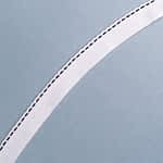 Ribbon Piping With Cord White - Blue Stitches 1.3Cm