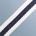 Rigid Tape Relief Structure Offwhite - Navy Center 4 Cm