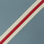 Rigid Tape Cotton/Pp Off White - Red 3Cm