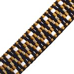 Rigid Tape Aztec Mustard - Offwhite - Black - Gold Lurex 4 Cm