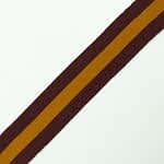 Ribbon Gross Bordeaux - Mustard Center 3 Cm