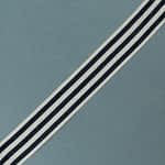Ribbon Gross Polyester White - 3 Stripes Dark Blue 3Cm