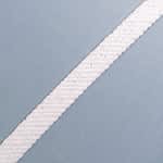 Cord Flat Diagonal White - Silver Lurex 1.5 Cm