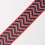 Ribbon Gross Arrows Fluo Orange - Navy - Grey 3 Cm
