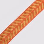 Ribbon Gross Arrows Orange - Yellow - Gold Lurex 3 Cm
