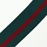 Elastic Striped Petrol - Red Stripe 4.5 Cm