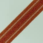 Elastic Polyester Dusty Orange- Ecru - Red - Copper Lurex 5 Cm