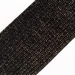 Elastic Piquet Black - Gold - Lurex 8 Cm