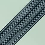 Elastic Wavy Pattern Blue - White 6 Cm