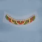 Motif Aplike Collar With Multi Color Beads 30*5 Cm