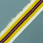 Rib Knitted Offwhite - Yellow Bordeaux - Silver Lurex 3*100Cm
