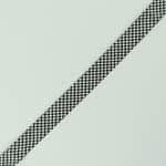 Bias Tape Folded Diagonal Poplin Print White/Black 1.4Cm