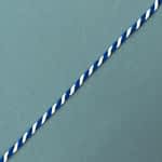 Cord Twisted Double Polyester Blue - Offwhite Koralli 0.5 Cm