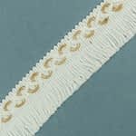 Fringes On Tresse Cotton/Jute White - Beige 4.5Cm