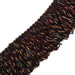 Fringes On Tresse Melange Black - Mustard - Bordeaux 6 Cm
