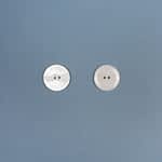 Button Round Engrave Half Parts White -36L(23mm)