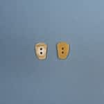 Button Irregular Shades Of Beige Silk - 28L(18mm)