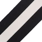 Rib Tape Knitted Black - Ecru - Black 7,2 Cm