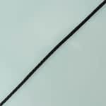 Cord Woven Rayon Black - Black Cotton Inside 0.4Cm