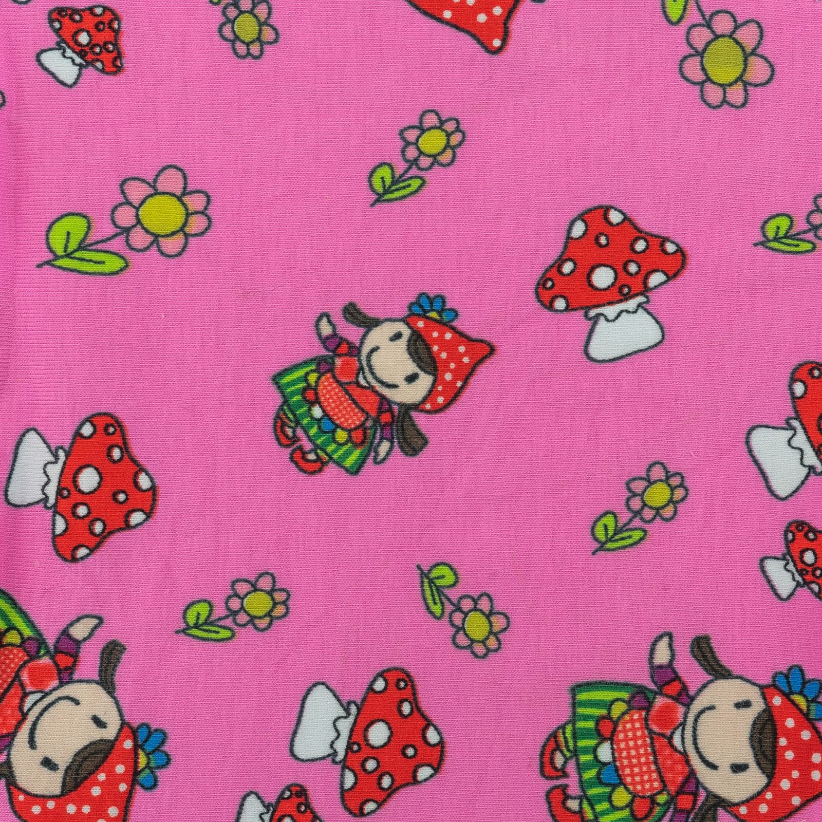 Fabric Cotton/Printed Kids 103G/M2 Width150 Cm Pink Girl