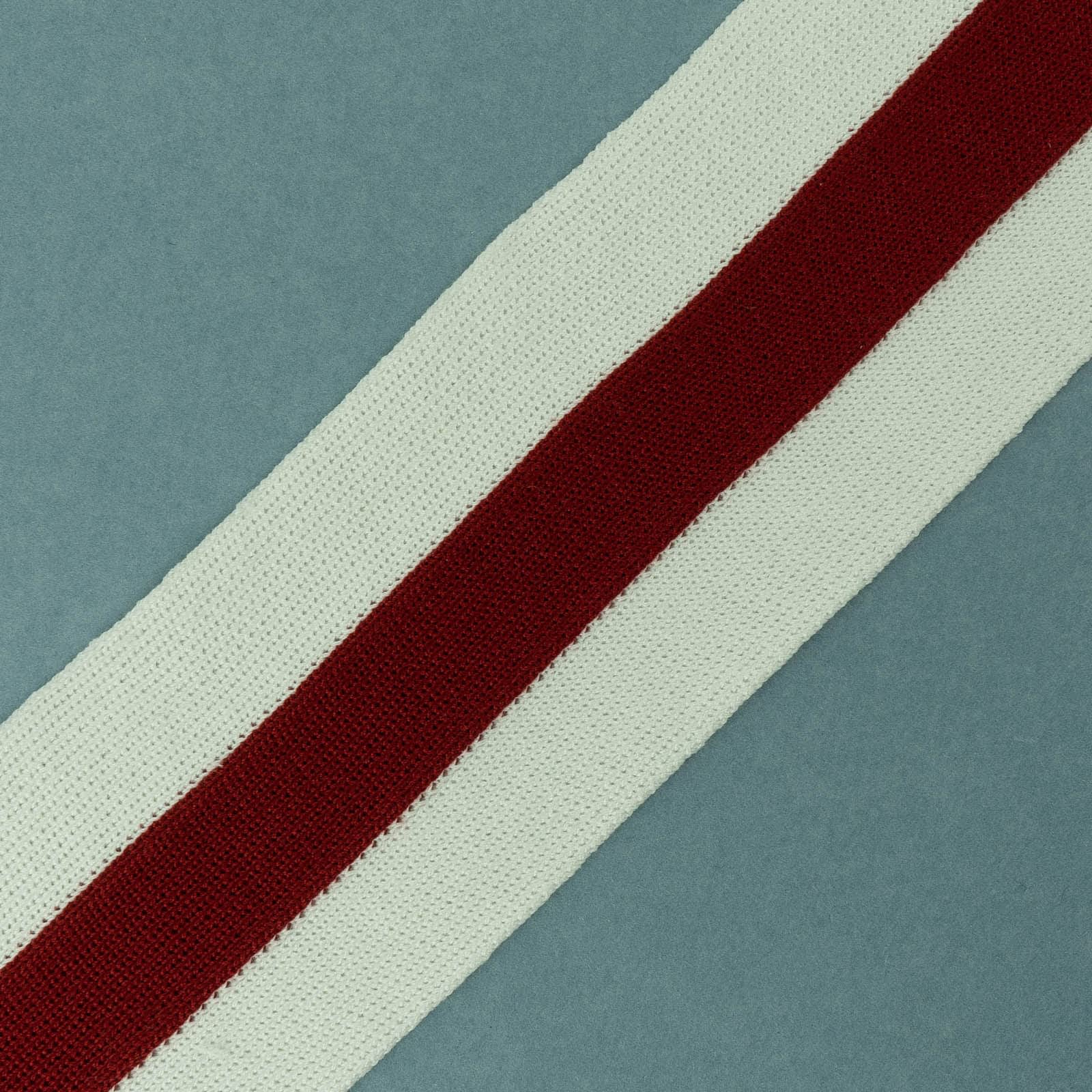 Rib Tape Knitted Offwhite Bordeaux Center Koralli/Assos 6.5Cm