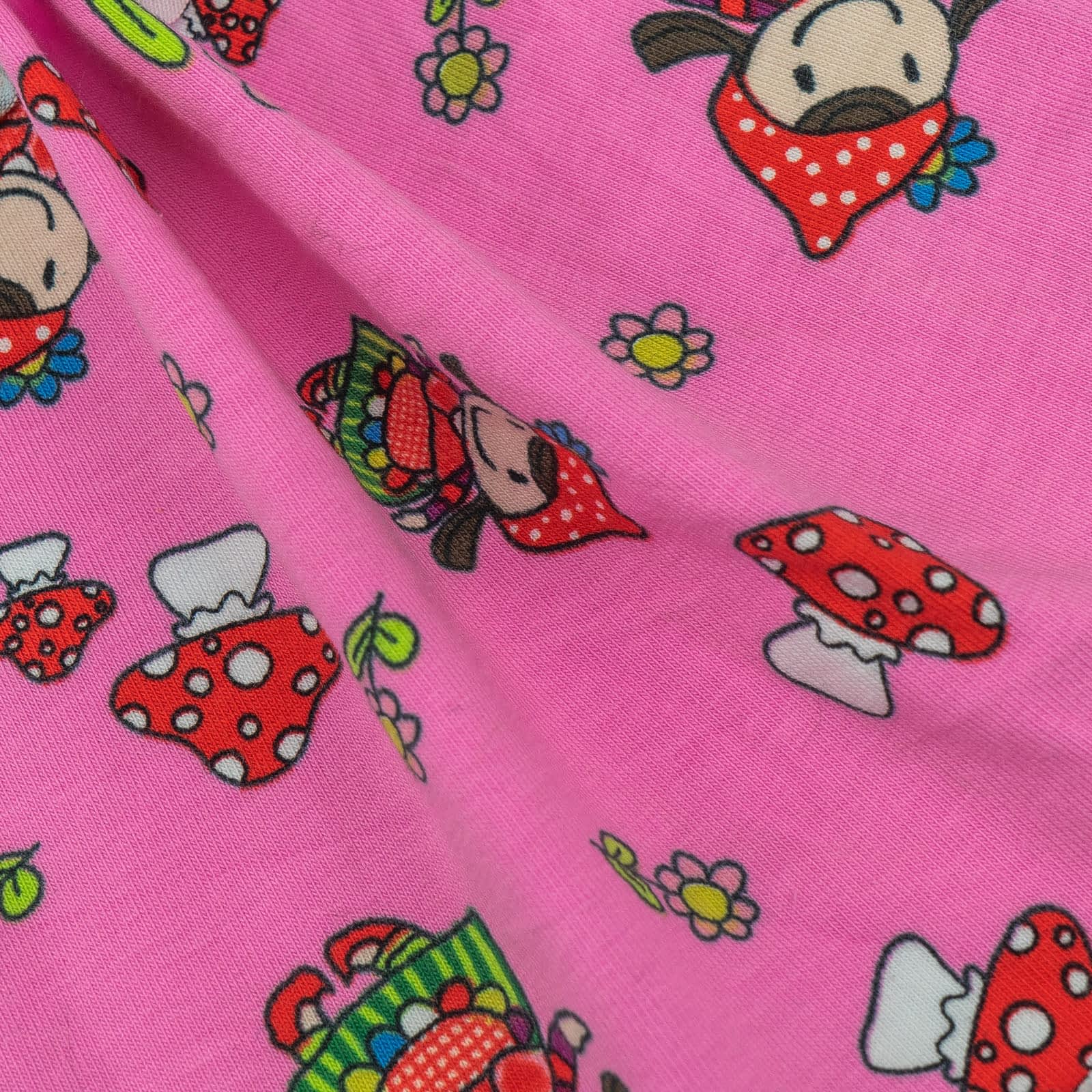 Fabric Cotton/Printed Kids 103G/M2 Width150 Cm Pink Girl