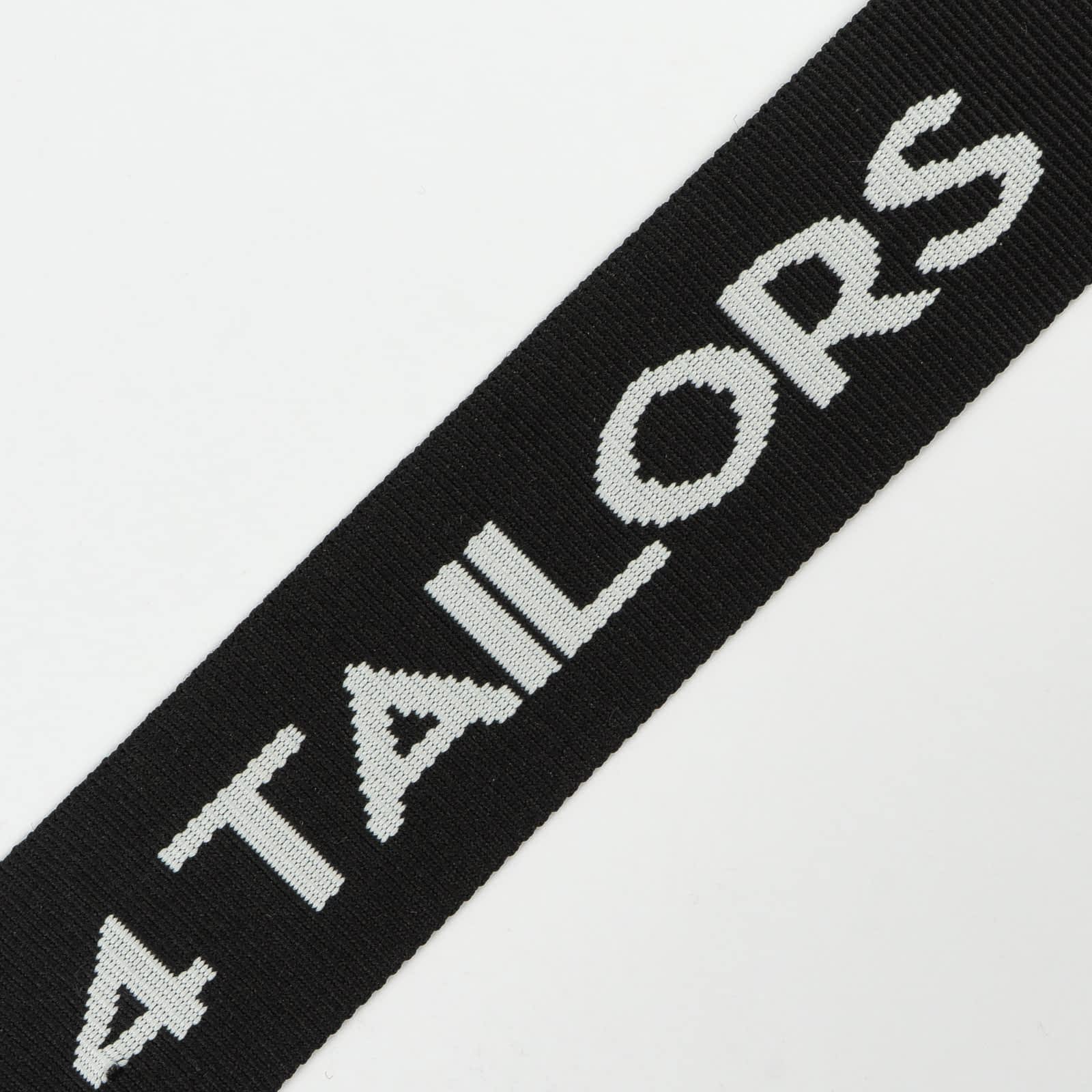 Tape Jacquard Logo 4Tailors Black Base - White Letters 4 Cm ...